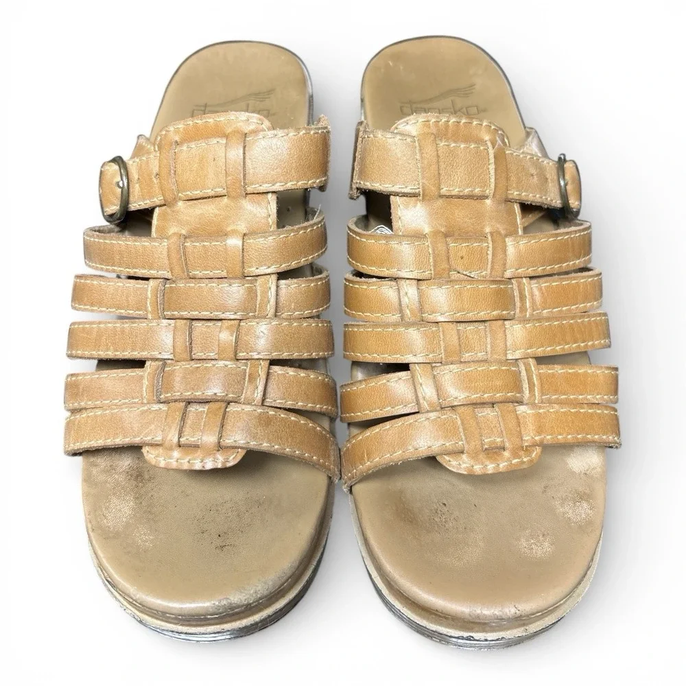 Dansko Marion Tan Leather Strappy Sandals EU 37 US 6.5 -7 - Picture 5 of 8